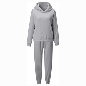 Fashion Trendy Women's Two Piece Customized Logo Tracksuit Jogger Casual Winter Hooded Breathable Eco-Friendly Jogging Sets - Product Image 6