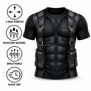 เสื้อยืดพิมพ์ลายพราง 3 มิติ แบบซับลิเมชั่น สกรีนโลโก้ OEM ตามสั่ง สำหรับผู้ชาย กำลังเป็นที่นิยม เสื้อยืดออกกำลังกายแห้งเร็ว ขายส่ง - Product Image 6
