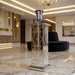 Miroir mural décoratif baroque vénitien élégant |   Miroir d'appoint en verre de style antique haut de gamme pour salon et décoration royale - Product Image 4