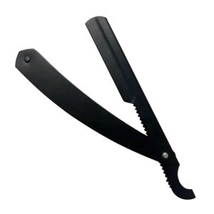 Rasoir de Barbier Professionnel à Lame Droite Simple en Acier Inoxydable – Outil de Toilettage de Barbe Non Jetable pour Salon - Product Image 4