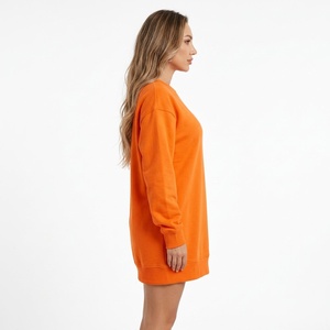 Vestido de Sudadera Personalizado para Mujer, Manga Larga, Felpa Gruesa, Corte Holgado, Moda Urbana, Proveedor de Ropa al Por Mayor - Product Image 2