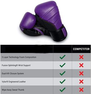 Guantes de boxeo de piel de vaca auténtica personalizados unisex tamaños variados para entrenamiento MMA 8oz 10oz 12oz 14oz 16oz - Product Image 2