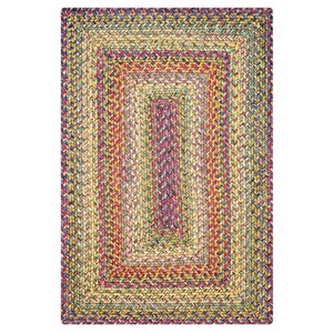 Rectangle Braided Jute Area <b>Rug</b> Geometric Pattern Bohemian Style Non-Slip Rubber Backing Living Room Home Use - Product Image 1