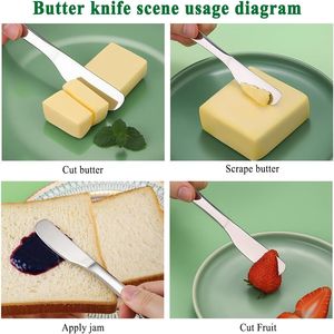 Couteau à beurre et spatule en acier inoxydable pour la cuisine, le restaurant et les fêtes – Gadget essentiel pour votre cuisine à domicile - Product Image 2