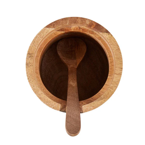 Azucarero de Madera Hecho a Mano, Juego de Azucarero y Salero para Cocina y Hogar, Azucareros de Madera Rústicos Hechos a Mano - Product Image 1
