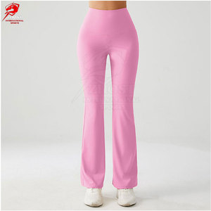 Pantalones acampanados para mujer, minimalistas, de uso diario, con tacto suave, para un estilo informal y comodidad duradera - Product Image 3