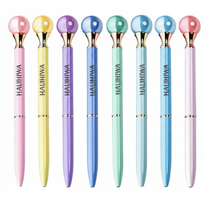 Personalized Logo Print Metal <b>Ballpoint</b> <b>Pen</b> with Big White Pearl Royal Stylish Elegant Design Black Ink for Office & School Use - Product Image 4