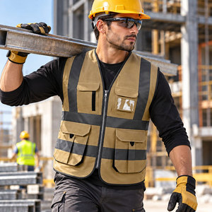 Gilet de sécurité imperméable approuvé pour le travail, haute visibilité, tissu néon, bande réfléchissante, ajustement sécurisé, options personnalisables - Product Image 6
