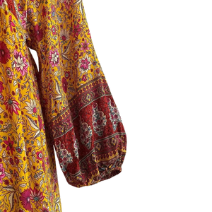 Vestido largo con estampado floral para mujer, estilo línea A con lazo frontal - Product Image 5