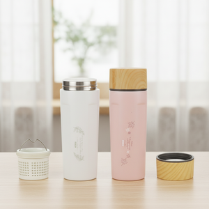 16Oz/500ml Double Wall SUS 304 Vacuum Insulated Bottle Porcelain Liner <b>Tea</b> <b>Infuser</b> Custom Logo Color Thermal Insulation 4-6Hrs - Product Image 1