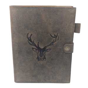 Cuaderno de Cuero Genuino Tamaño A5 con Estampado de Dibujos Animados, Estilo Casual, Portátil, para Viajes, Escuela y Uso Creativo - Product Image 1