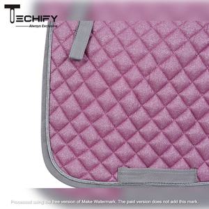 Luxury Pink Glitter Dressage Saddle Pad Quilted Horse <b>Blanket</b> Breathable Equestrian Riding Pad with Soft Lining Durable - Product Image 5
