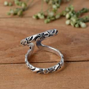 SHYAM JEWELRS Luxury 925 Sterling <b>Silver</b> Arthritis <b>Ring</b> Orthopedic Textured Swan Neck Splint <b>Ring</b>-<b>Adjustable</b> Joint Stability - Product Image 2