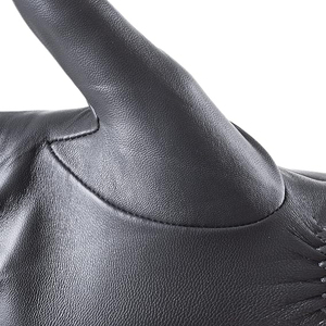 Guantes de cuero de moda premium para mujer con forro de angora y puntas de los dedos táctiles para el lujo del invierno - Product Image 5