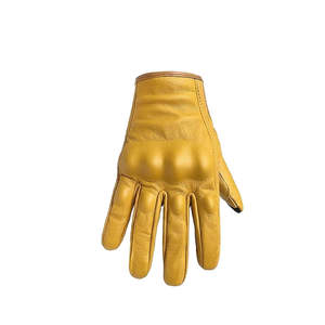 Guantes de Motocicleta Unisex de Cuero Blanco Genuino, Guantes Negros para Carreras, Protección para Motociclismo, Verano, Esquí, Uso Casual - Product Image 3