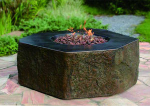 Rustic Stone Outdoor <b>Fire</b> <b>Pit</b> <b>Table</b> Wood Burning Freestanding for Outdoor Heating - Product Image 3