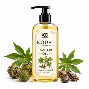 Aceite de Ricino 100% Puro y Natural, Prensado en Frío, para el Cuidado del Cabello y la Piel, 110 ml, Enchufe Estadounidense, Botella de Exportación, Logotipo Personalizado de Tamil Nadu - Product Image 1