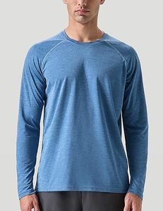 ออกแบบโลโก้แบรนด์ตามสั่ง เสื้อยืดสีพื้นแบบเรียบง่าย แขนยาว ลายพิมพ์คุณภาพสูง สำหรับผู้ชาย - Product Image 3