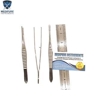 Pinzas Gillies Reutilizables de Acero Inoxidable, Instrumento Quirúrgico, Herramienta Profesional de Precisión para Uso Médico y Veterinario - Product Image 2