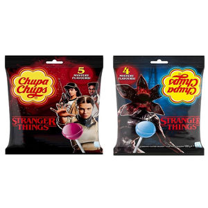 Lot de sucettes Chupa Chups édition Stranger Things, 4 saveurs assorties, sachet familial 120g chacun, en boîtes de 24 pièces - Product Image 3