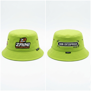 หมวกบักเก็ต ZAINI ZI-063 พรีเมียม ผ้าคอตตอนทวิล 280 GSM สีเขียวมะนาว สวมใส่สบาย ระบายอากาศได้ดี ปักโลโก้ตามสั่ง ป้ายทอ - Product Image 1