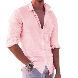 Camisas de Vestir de Verano para Hombre, Manga Larga, Poliéster/Algodón, Diseño de Puntos, Ecológicas, de Secado Rápido, Estilo Urbano, Tallas Grandes, Gran Venta - Product Image 5