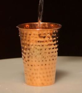 Verres à boire en cuivre, gobelets métalliques durables et réutilisables pour l'eau, les jus, les cocktails, écologiques, pour la cuisine, le bar, les boissons. - Product Image 5