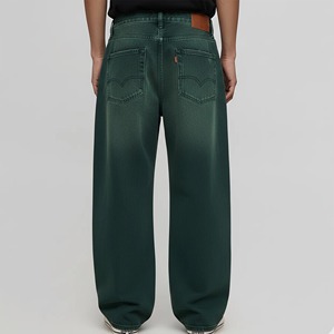 Jeans Baggy Personalizados de Alta Calidad, Color Verde, Lavado Especial, 100% Algodón Orgánico, Impresión 3D, para Hombre - Product Image 5