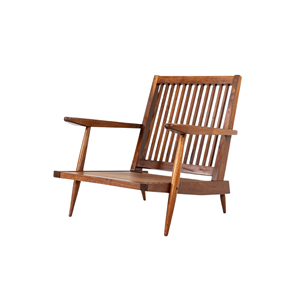 Chaise longue en teck massif à lattes, design bas avec accoudoirs, pour intérieur et extérieur, mobilier en teck naturel durable - Product Image 2