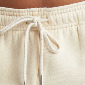 Shorts en molleton crème pour femme, taille mi-haute, avec cordon de serrage, décontractés, avec poches, respirants, coupe régulière, tricotés, couleur unie, shorts de survêtement - Product Image 2