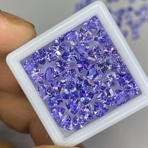 Pierres précieuses Tanzanite bleues, taille trillon, traitées thermiquement, 4-6 mm, pierres naturelles en vrac pour la fabrication de bijoux - Product Image 5