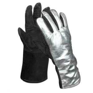 Gants de travail de haute qualité pour la protection des mains, fabriqués en cuir de vachette, isolés, résistants à la chaleur, en tissu, pour la sécurité au travail - Product Image 2