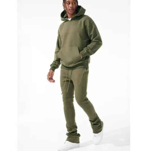 High Quality Flare Stacked Sweat Suit 100% Cotton Slim Fit Tracksuit Street Wear Tracksuit for <b>Men</b> tracksuit for <b>man</b> 100% cotton - Product Image 4