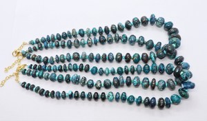 AAA Chrysocolla Smooth Rondelle Shape Beads 7-14 MM Plain Chrysocolla <b>Gemstone</b> Beads 15 Inch Natural Chrysocolla Rondelle Loose - Product Image 4