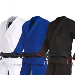 ชุดคอตตอนผ้าโพลีเอสเตอร์ศิลปะการต่อสู้ชุดคาราเต้สีขาวดำชุดยูโดเทควันโด - Product Image 5