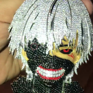 Joyería Hip Hop para Hombre, Colgante de Tokyo Ghoul con Incrustaciones de Diamantes, Colgantes y Amuletos de Joyería Fina, Regalo de Aniversario para Fiesta - Product Image 3