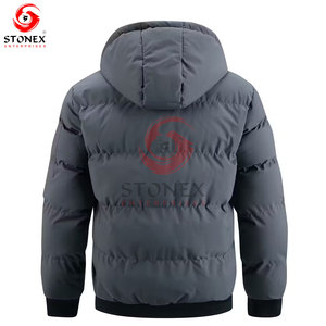Chaqueta Acolchada con Capucha para Hombre, Cálida, Resistente al Viento, Impermeable, Ligera, Informal, de Invierno, Estilo Urbano, con Cierre - Product Image 2
