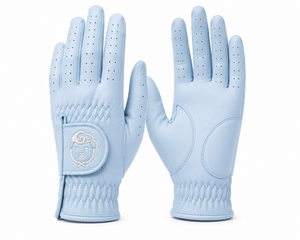 Guantes de Golf Azul Cielo Personalizados de Marca Propia OEM ODM, Cuero Cabretta Premium, Venta al Por Mayor, Guantes con Bordado de Cordero, Fábrica de Guantes para Mujer - Product Image 1