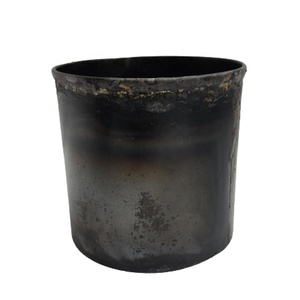 ตกแต่งสนิมเหล็กโลหะสีน้ำตาลสียาวรอบรูปร่างในร่มสวนรอยชาวไร่สไตล์โมเดิร์นกระถางดอกไม้ - Product Image 6