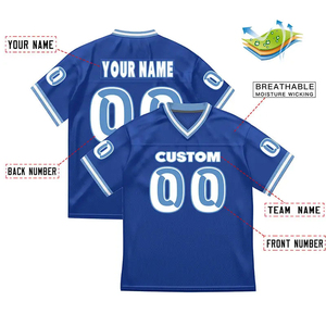 เสื้อฟุตบอลอเมริกันพิมพ์ลายตามสั่ง แขนยาว แห้งเร็ว ระบายอากาศได้ดี ผลิตจากโพลีเอสเตอร์ 100% สำหรับผู้ใหญ่ทุกเพศ สไตล์สตรีทแฟชั่น - Product Image 3