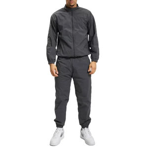Ensemble de survêtement décontracté deux pièces pour homme en polyester, imperméable, coupe-vent, respirant, épais, avec cordon de serrage pour l'hiver - Product Image 3