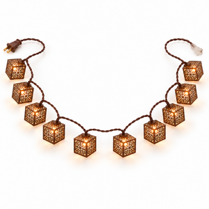 Metal IP65 Waterproof AC Powered Outdoor String <b>Light</b> Rustic Design Energy Saving Garden <b>Patio</b> Decor 6ft Warm Ambiance - Product Image 1