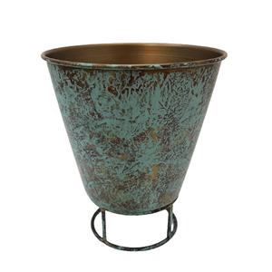 <b>Garden</b> Decoration Iron Copper <b>Antique</b> Finishing Indoor Metal Container Planter Modern Style Flower Pot Handmade Customized - Product Image 5