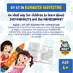 Rainwater Harvesting DIY Kit for Kids Activity <b>Book</b> 4 Jigsaw <b>Puzzles</b> & Crayons - Product Image 2