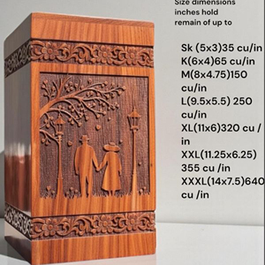 Wooden Urn for Ashes with Minimal Design High-End Wooden Urn for <b>Memorial</b> Display urn by AYAANS - Product Image 3