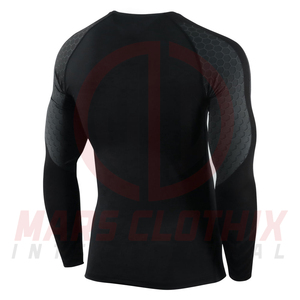Custom Printed Breathable Quick Dry MMA BJJ Rash Guard <b>For</b> <b>Men</b> Professional Made <b>Men's</b> <b>Compression</b> <b>Shirts</b> - Product Image 3