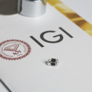 0.65 Ct D Color VS1 Clarity Step Cut Diamond Lab Crafted Diamond LGD HPHT Diamond IGI Cert. for Engagement Rings Factory Direct - Product Image 1