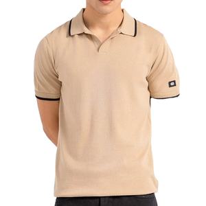 Camisetas Polo para Hombre, 100% Algodón, Cuello Alto, Manga Corta, Camisetas Polo Clásicas sin Cuello - Product Image 2