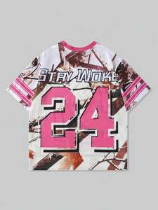 T-shirt en jersey 24 mailles personnalisé OEM, respirant, en polyester, pour le sport et le streetwear, impression par sublimation, fournisseur en gros - Product Image 5