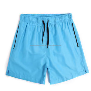 Pantalones cortos de tela de alta calidad para hombre, cómodos y suaves, para correr en la playa, informales, de lona tejida, 100% poliéster, personalizados, de talla grande, 4 colores - Product Image 4